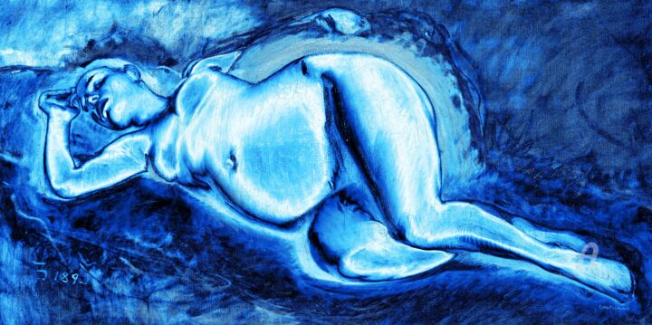 Sleeping Blue Beauty - Hommage a Frank Duvenick 数字艺术
