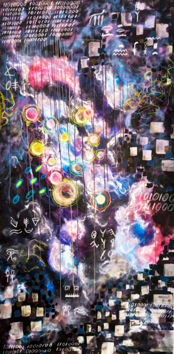 Interstellar. Painting, 74.8x37.8 in