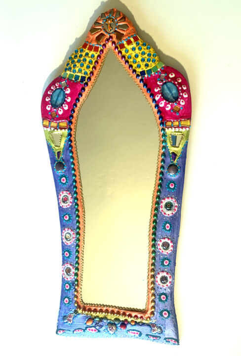 miroir mural indien " orient joyeux" 设计, 23.6x11 in