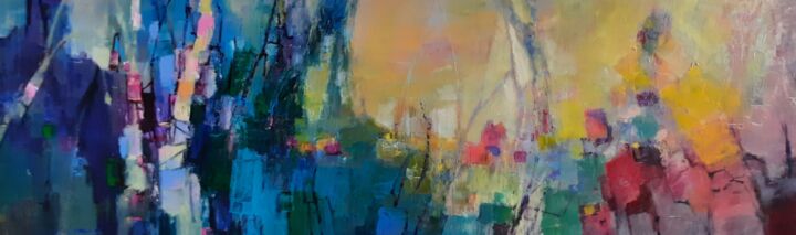 Pittura intitolato "Outside the frame" da Ivica Petraš, Opera d'arte originale, Olio