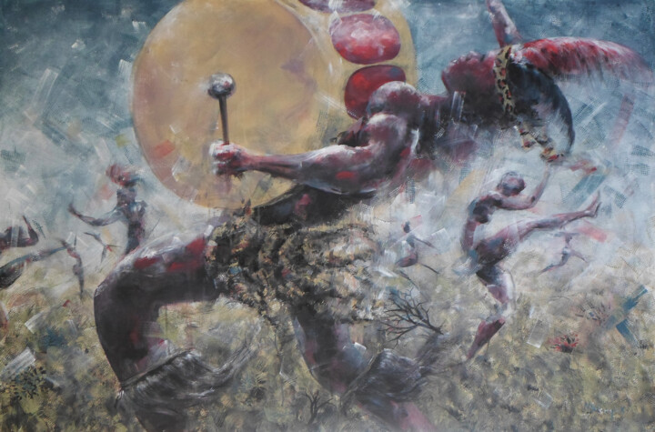 Rhythm of the Drummer 绘画, 31.5x47.2 in