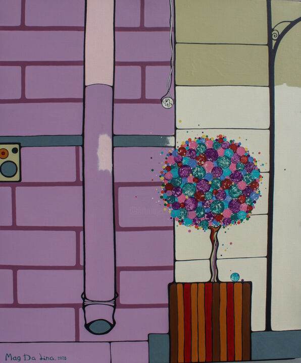 City life 绘画, 23.6x19.7 in