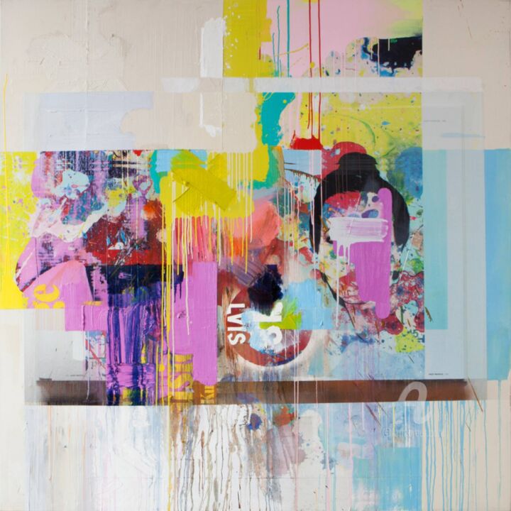 Elvis vs. Hulk 绘画, 78.7x78.7 in