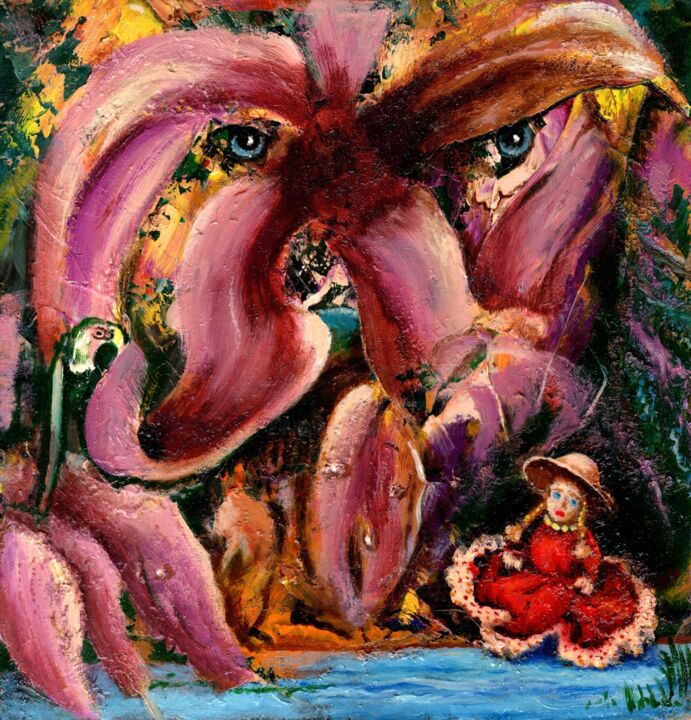 The lost Doll / Потерянная кукла 绘画, 7.3x7.1 in