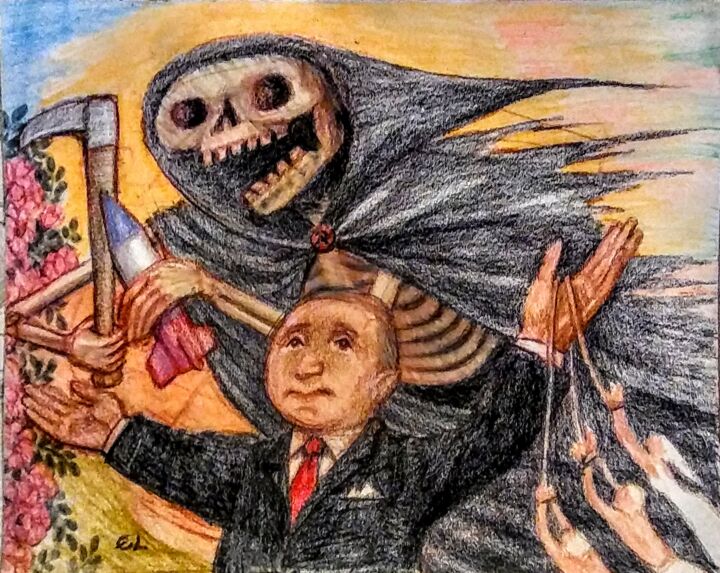 Vladimir Putin, Death's Employee of the Year 图画, 8x10 in