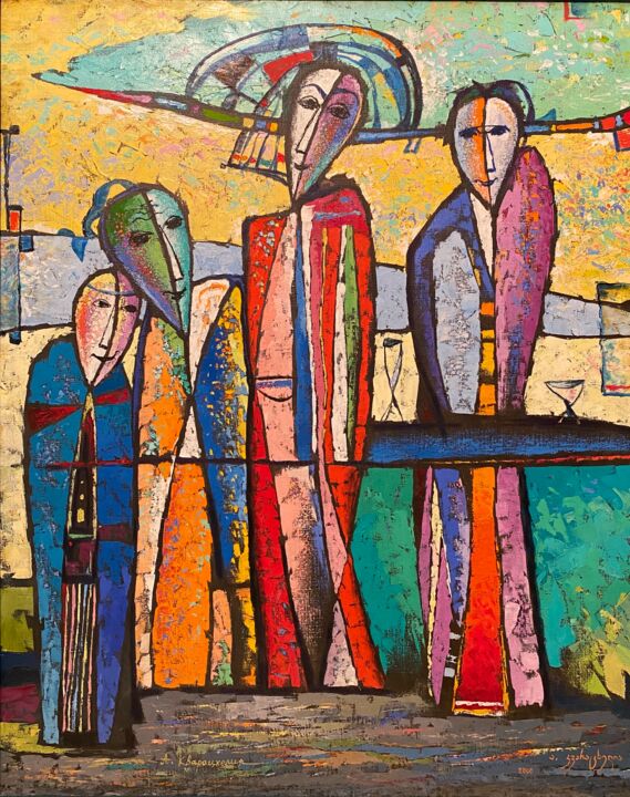 Peinture intitulée "RefStock.7086_La co…" par Alexei Kvaratskheliya, Œuvre d'art originale, Huile Monté sur Châssis en bois