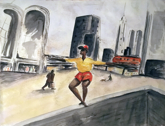 Danseur à N.Y 绘画, 19.7x25.6 in