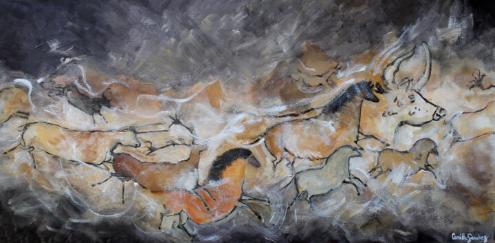 Lascaux 绘画, 19.5x39.2 in