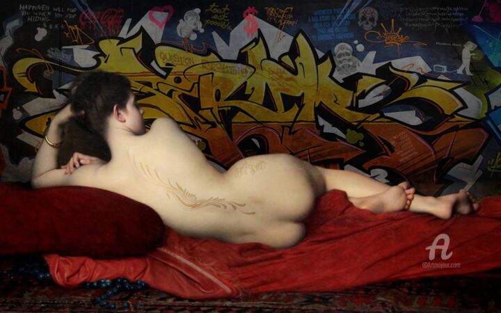 Spank Me Daddy 绘画, 29.5x47.2 in