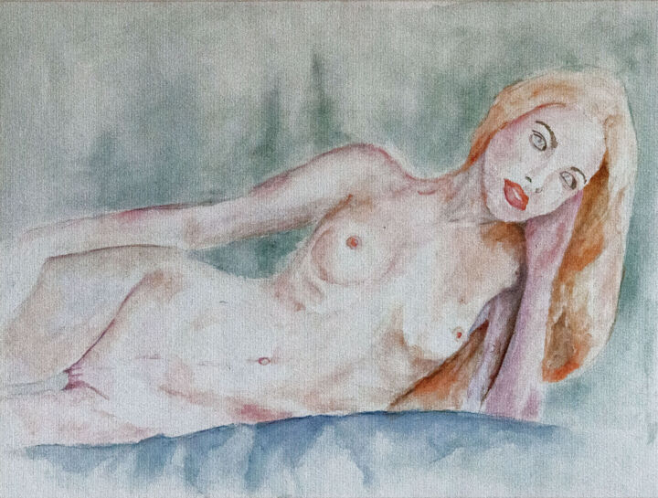Aktstudie Aq 9/19 绘画, 11.8x15.8 in