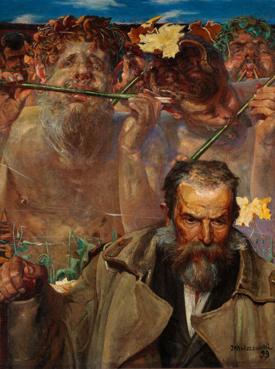 Painting titled "Dzieje piosenki - P…" by Paweł Waligórski, Original Artwork, Oil