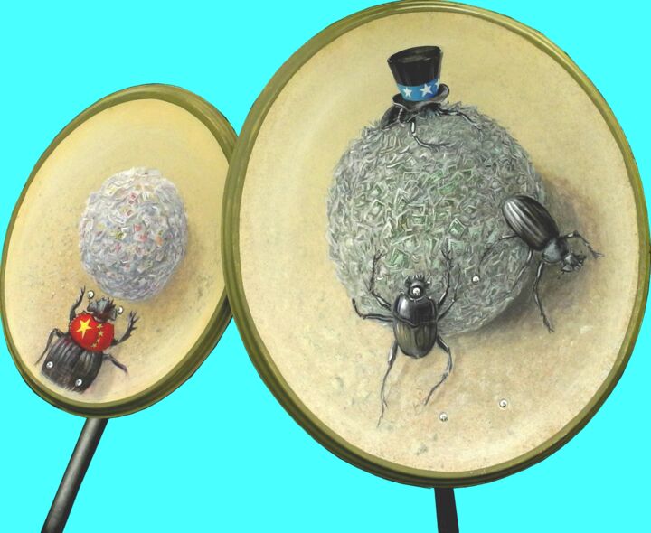 Paraboles avec un peux d'argents planète 绘画