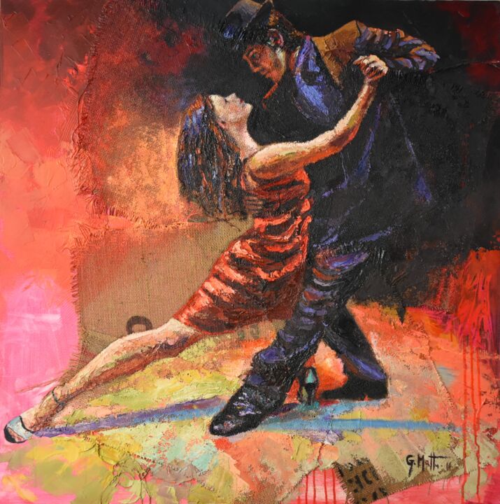 Tango 1 绘画, 39.4x39.4 in