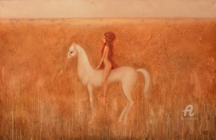 Tenderness of fire 绘画, 35.4x55.1 in