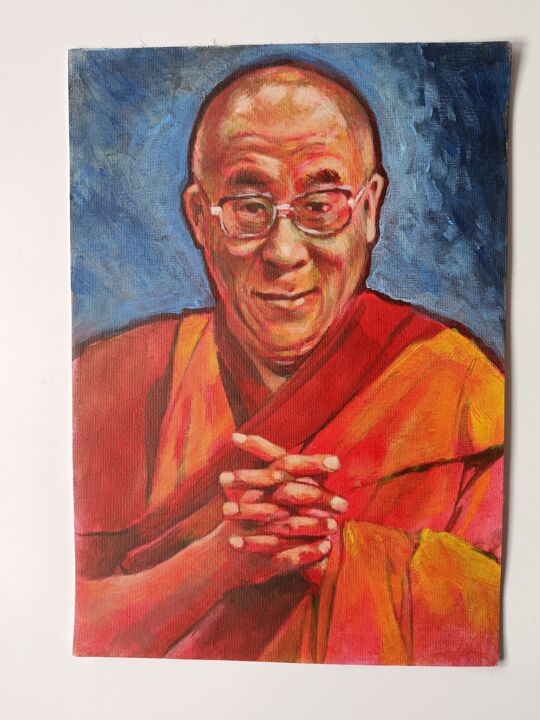 Peinture intitulée "Dalajlama" par Borys Gierlinski, Œuvre d'art originale, Acrylique