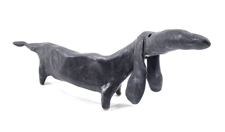 DACHSHUND XL 雕塑, 3.9x2.4 in