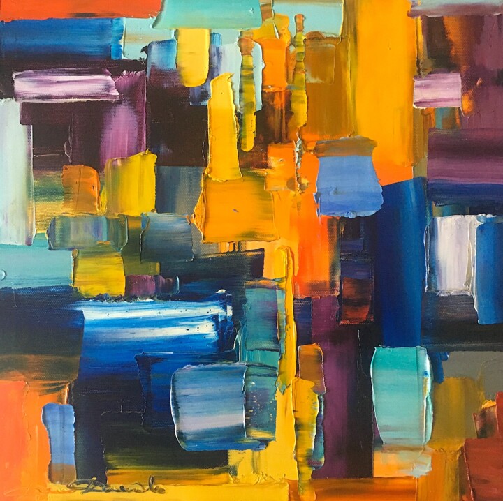Painting titled "Abstraction 200 31…" by Dam Domido, Original Artwork, Oil
