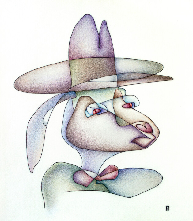 Mr. Rabbit 图画, 13.4x11.4 in