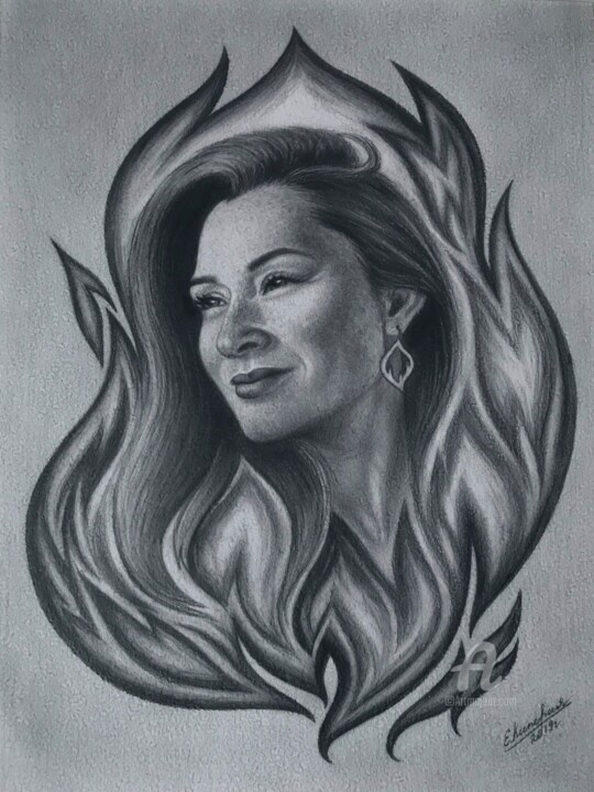 Kiss of the black fiery sun 图画, 15.8x11.8 in