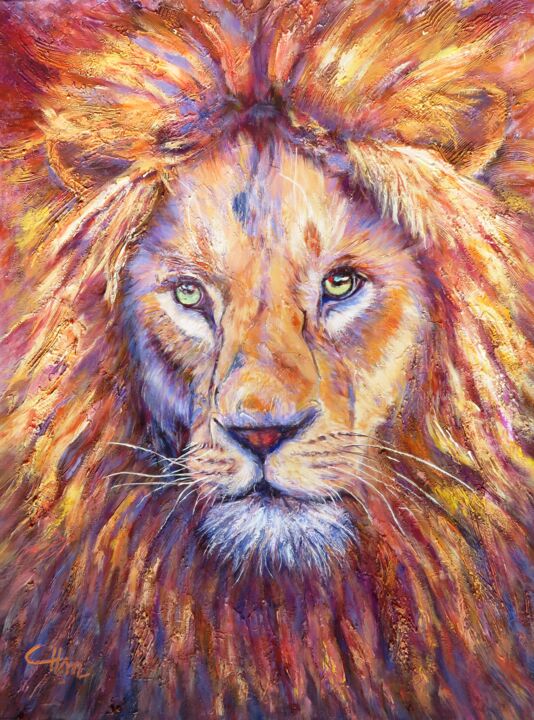 Peinture intitulée "royal" par Chantal Martin (chm), Œuvre d'art originale, Acrylique