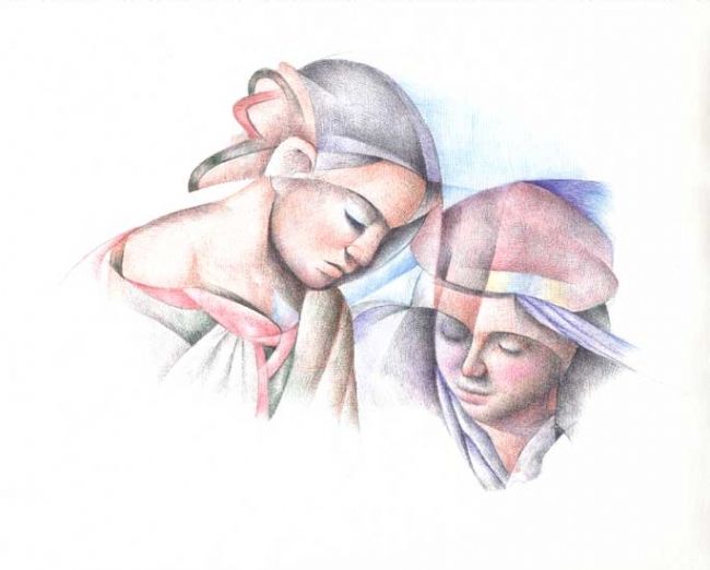 Drawing titled "PICCOLI SEGRETI" by Galleria Arte-Vera, Original Artwork, Ballpoint pen