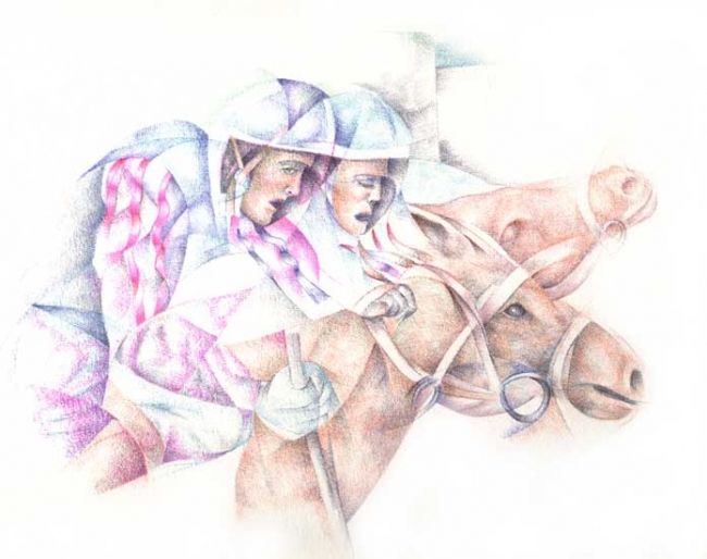 Drawing titled "FANTINI" by Galleria Arte-Vera, Original Artwork, Ballpoint pen