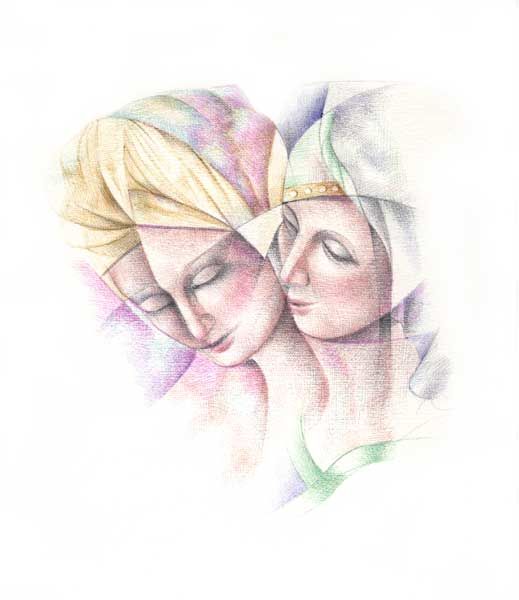 Drawing titled "IL SEGRETO" by Galleria Arte-Vera, Original Artwork, Ballpoint pen