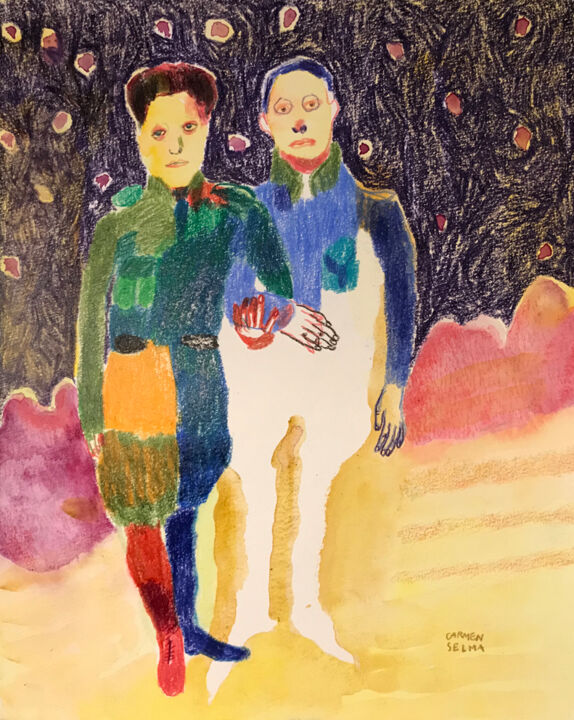La nuit secrète de la guerre (2) 图画, 11.8x9.5 in