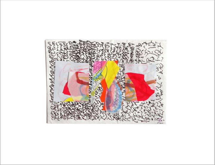 Pauvres mots dits ! コラージュ, 19.7x25.6 in