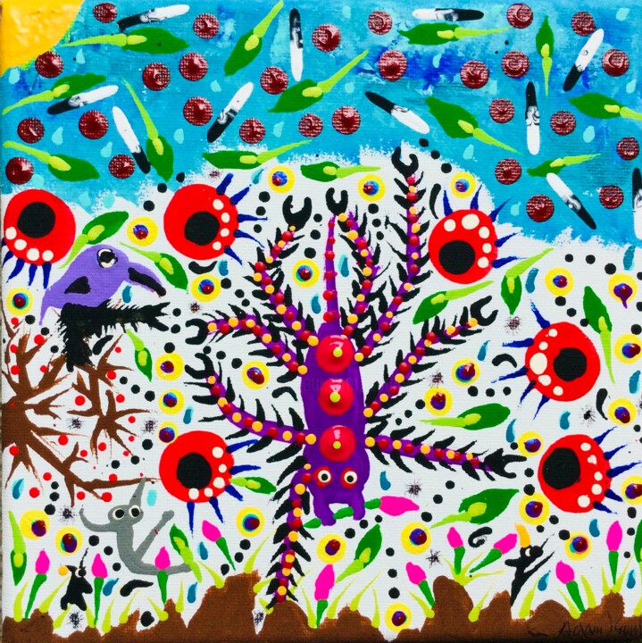 You Make The World Twist 绘画, 8x8 in