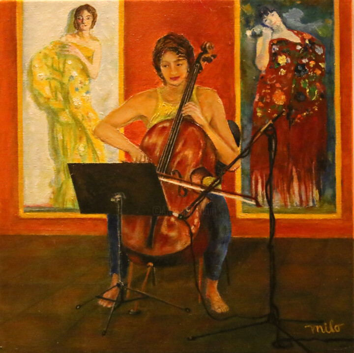 Serenading The Masters 绘画, 12x12 in