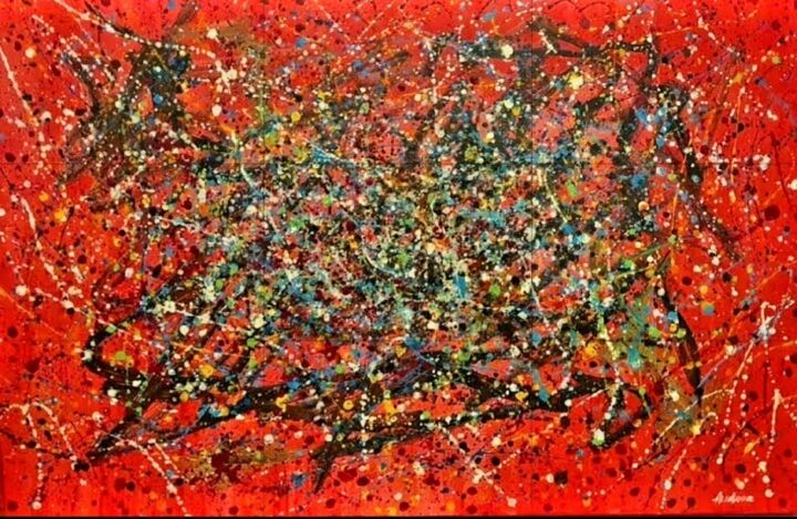 Painting titled "The birth feelings" by Andrea Stanic, Original Artwork, Oil