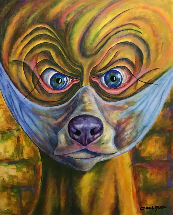 LE MASQUE DE FLAIR Peinture, 22,4x18,1 in