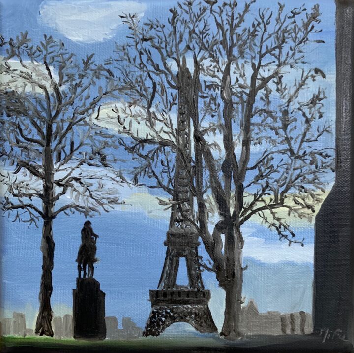 Peinture intitulée "La Grande Dame (vue…" par Marie France Garrigues, Œuvre d'art originale, Huile Monté sur artwork_cat.