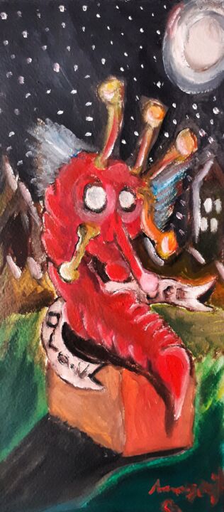 绘画,  9.5x4.7 in 