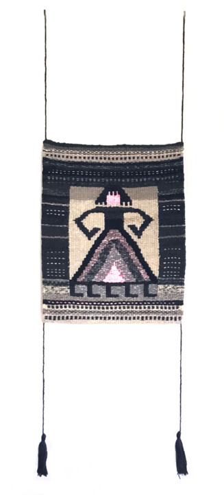 Symbol of abundance. The Pink Elibelinde - Mother Goddess. 섬유 예술, 65x19.3 in
