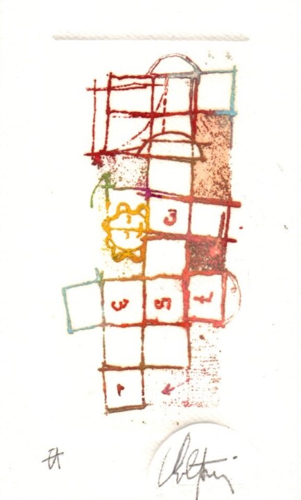 Petite Marelle #588 印花与版画, 3.7x2 in