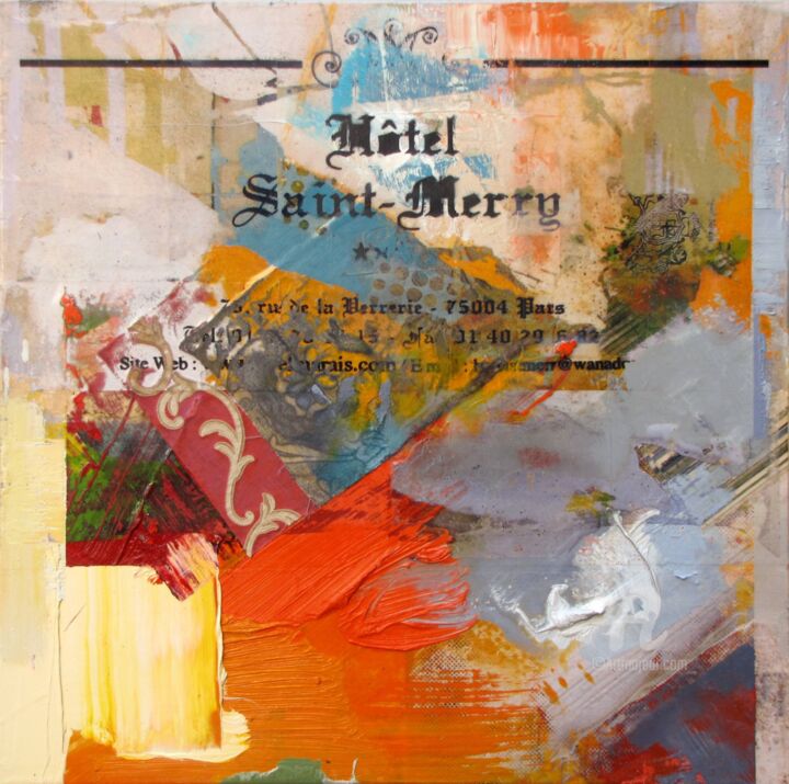 Saint Merry—The Marais Paris 绘画, 47.2x47.2 in