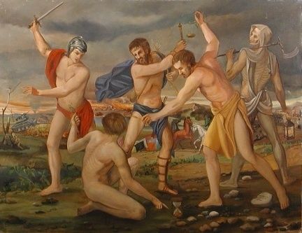 Schilderij getiteld "Storie umane" door Altini, Origineel Kunstwerk