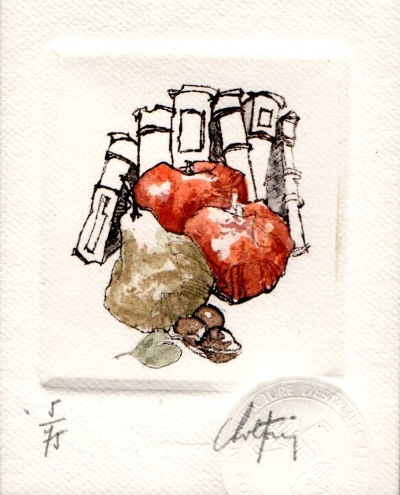 Nourritures II Printmaking, 2.4x2 in
