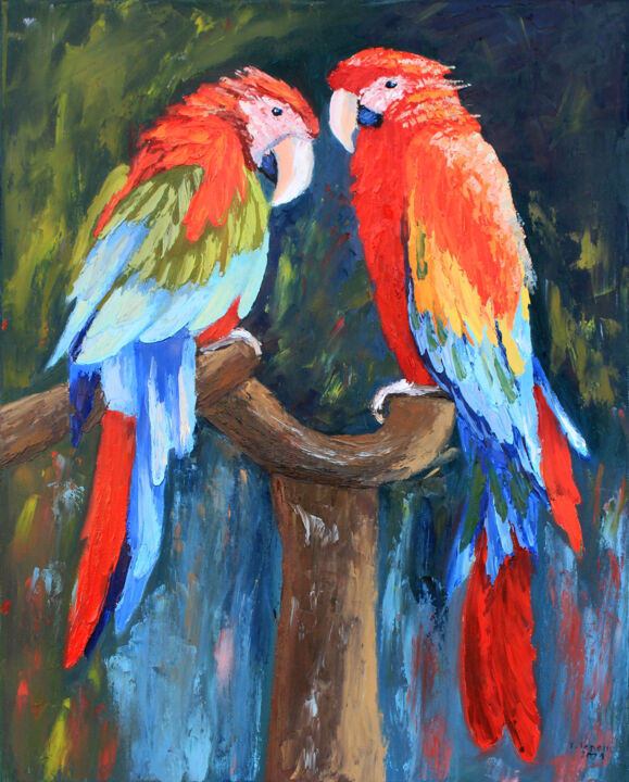 The serious talk 绘画, 19.7x15.8 in