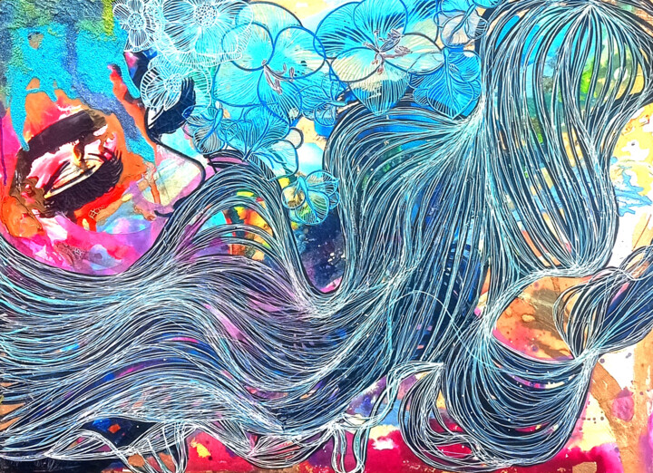 flower girl 绘画, 23.6x31.9 in