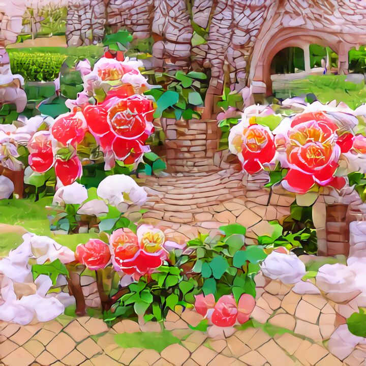 BEAUTIFUL GARDEN OF ROSES 数字艺术