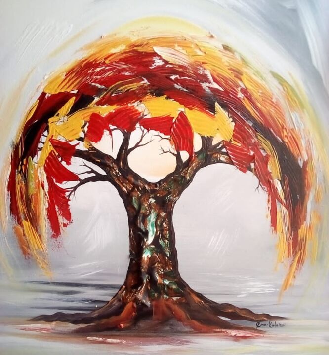 Malarstwo zatytułowany „The tree of Love” autorstwa Ema Kato, Oryginalna praca, Akryl