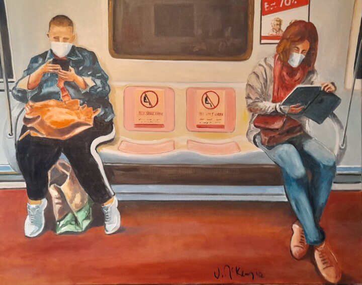 Metro 4 绘画, 28.7x36.2 in