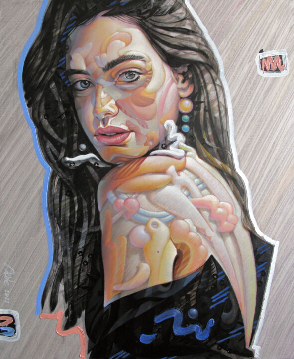 Yael Shelbia 绘画, 24x19.7 in