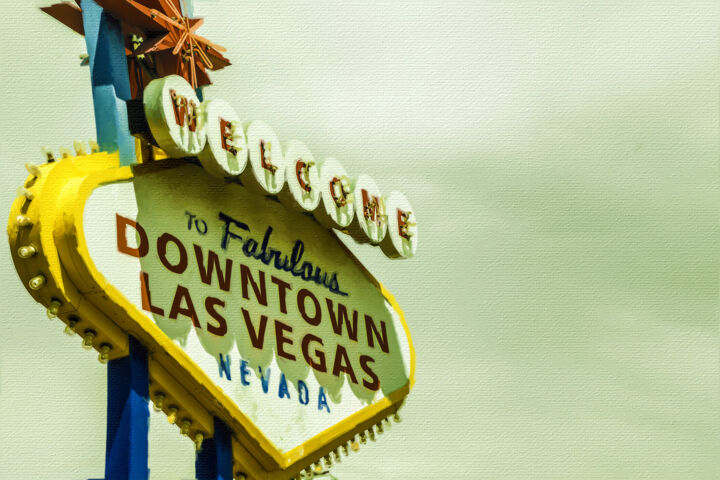 Welcome To Las Vegas Sign 绘画, 16x24 in