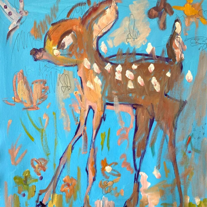 Bambi 绘画, 20.5x20.5 in