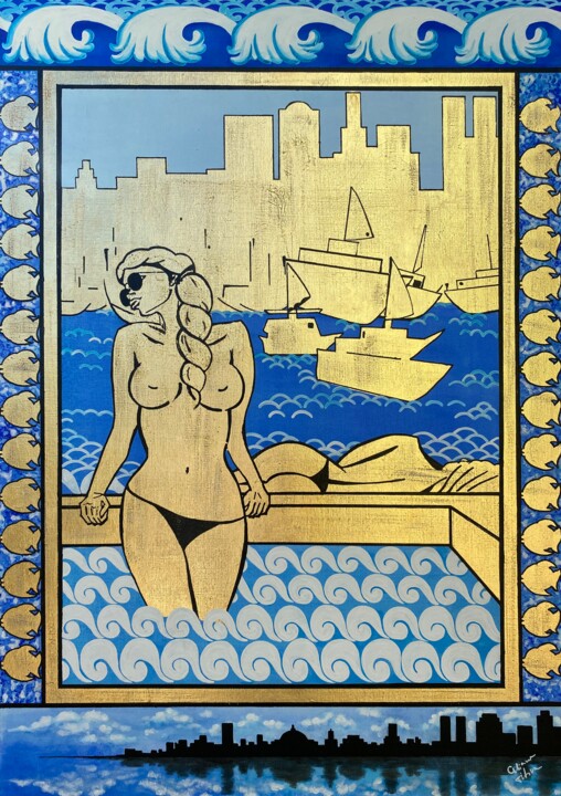 Urban goddesses 绘画, 39.4x27.6 in