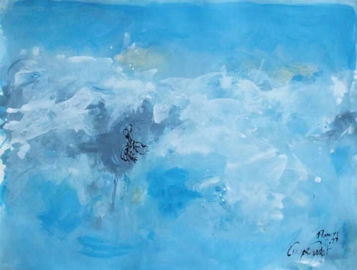 Quelque part le ciel se déchire 绘画, 22.4x29.7 in
